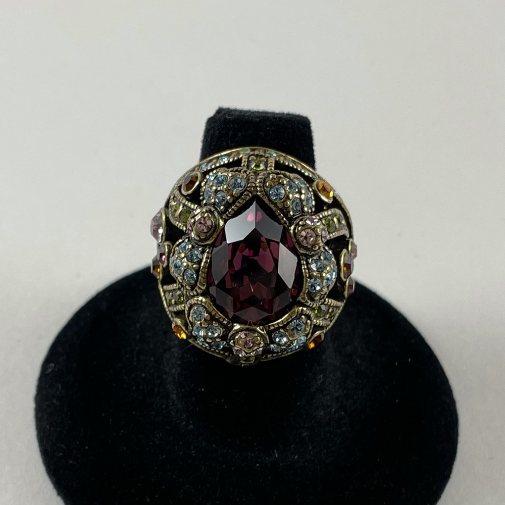 Dome Statement Brass Ring - image 1